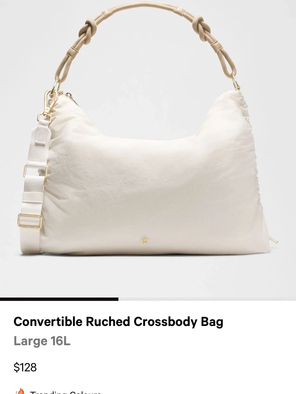 Lululemon convertible ruched crossbody bag